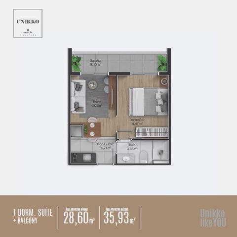 Apartamento para  no Rebouças em Curitiba com 28,6m² por R$ 435.000,00